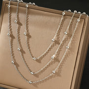 Layered Stainless Steel Necklace - Modern Chic Jewelry