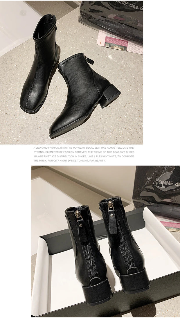 Modern Block Heel Boots - Autumn/Winter