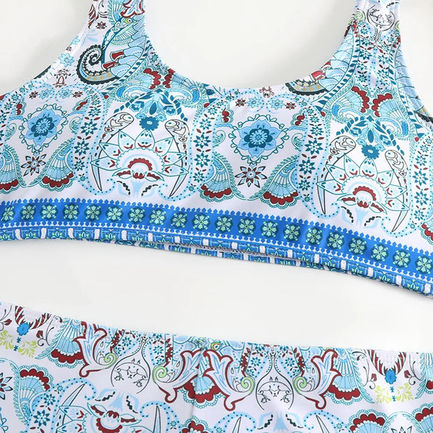 Bikini Ethnic Style Print 2-piece Swimsuit Women