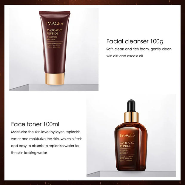 Avocado Peptide 5-Piece Skincare Set - Hydrate, Nourish & Glow