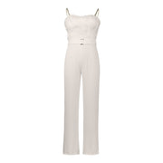 Women Jumpsuit Feather Tube Top Sexy Evening Party Jump Suits Sleeveless High-waisted Straight Playsuits Night Clubwear Overalls