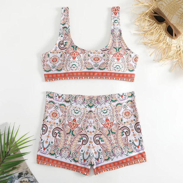 Bikini Ethnic Style Print 2-piece Swimsuit Women