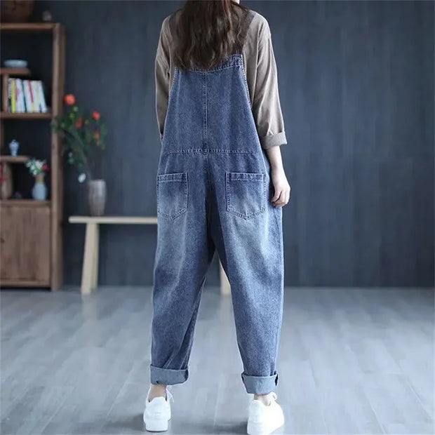 Casual Denim Overall Jumpsuit