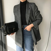 Timeless Checkered Winter Blazer