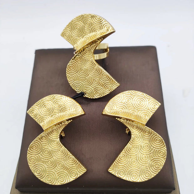 Dubai Golden Jewelry Set 18K Gold