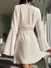 Boho Crochet Long-Sleeve Cover-Up