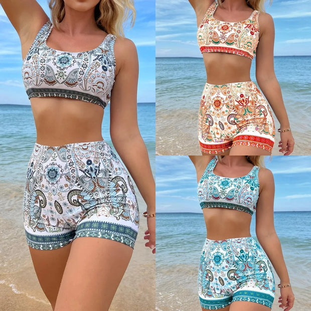 Bikini Ethnic Style Print 2-piece Swimsuit Women