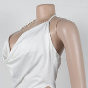 Plunge Neck Belted Jumpsuit