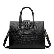 Elegant Croc-Embossed PU Leather Tote