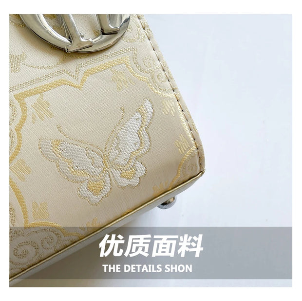 Butterfly Charm Scarf Handle Purse