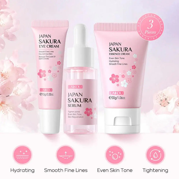 Sakura Skincare Essentials Set - Travel or Gift Pack