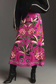 Streetwear Ladies Vintage Floral Skirt