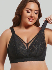 Underwear for women in summer, big chest, small gathering, anti sagging, no steel ring, fat, mm ultra-thin plus size text bra