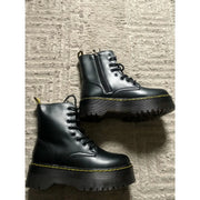 Women Boots Goth Casual Shoes Woman Leather Chelsea Classic Motorcycle Female Goth Shoes High Platform Boots Women Botas Mujer