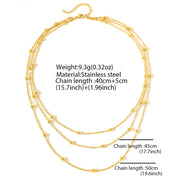 Layered Stainless Steel Necklace - Modern Chic Jewelry