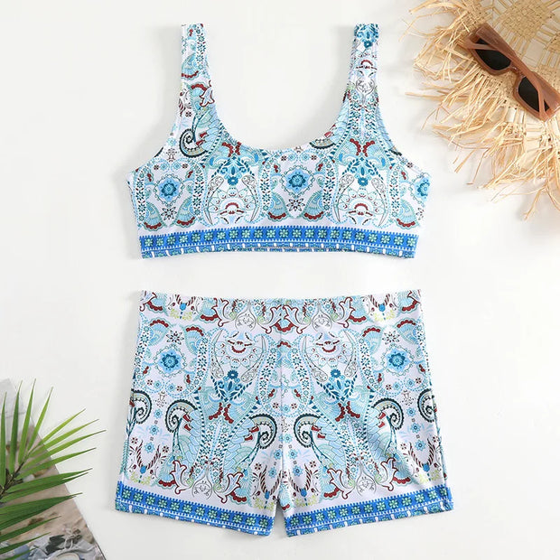 Bikini Ethnic Style Print 2-piece Swimsuit Women