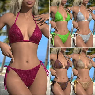 Bikini Swimsuit  New Sexy Slim Fit Backless Swimsuit