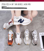 Trendy Luxe Running Sneakers - Neutral Tones