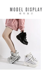 Chunky Platform Sneakers with Hidden Heel Lift