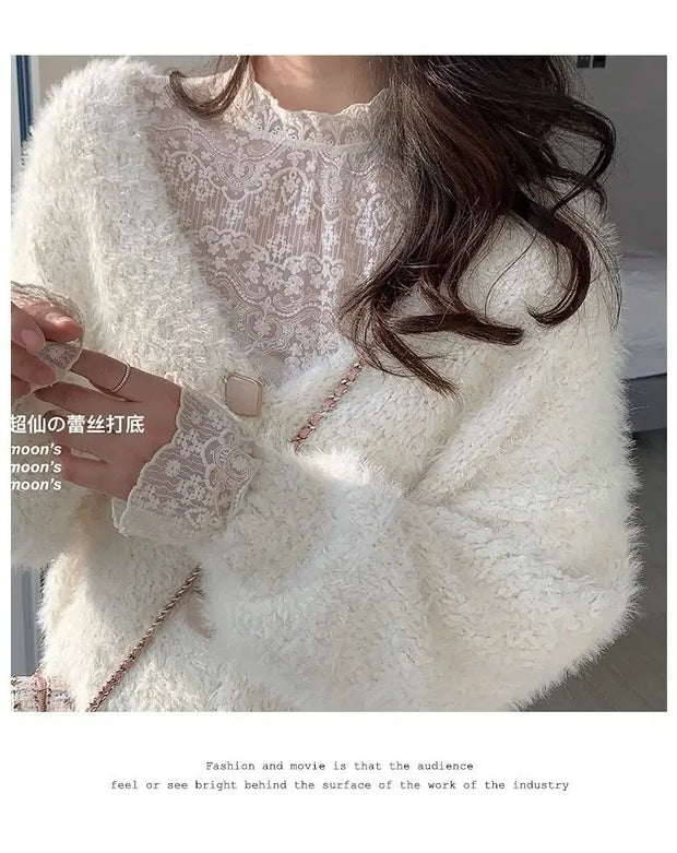 Blouse Women Women's Lace Shirt