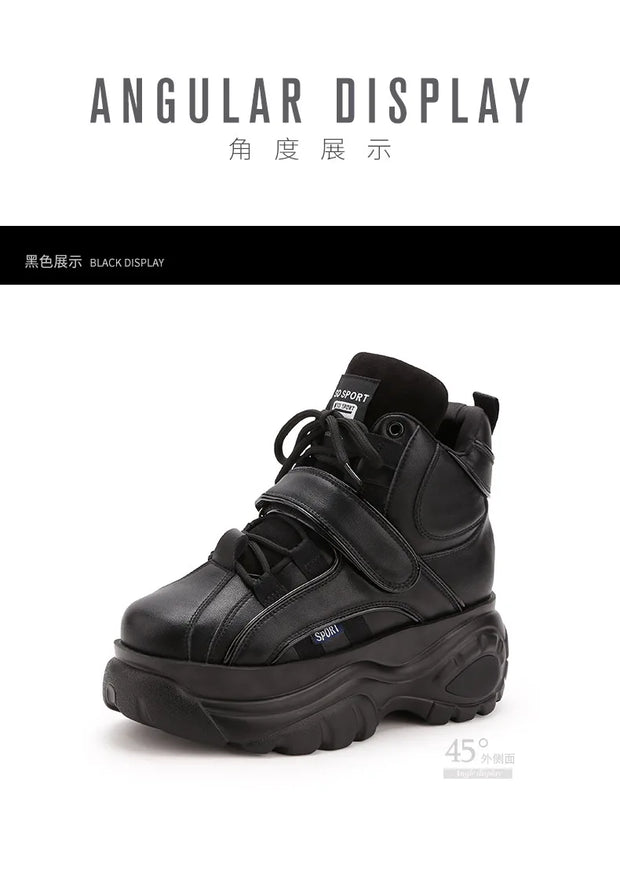 Chunky Platform Sneakers with Hidden Heel Lift