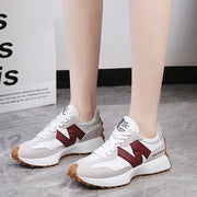 Trendy Luxe Running Sneakers - Neutral Tones