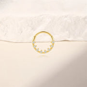 Sterling Silver Zircon Nose Ring - Elegant 925 Hoop