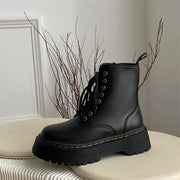 Women Boots Goth Casual Shoes Woman Leather Chelsea Classic Motorcycle Female Goth Shoes High Platform Boots Women Botas Mujer