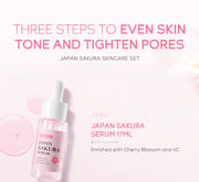 3pcs/set  Vitamin C 24K Golden Sakura Skin Care Sets