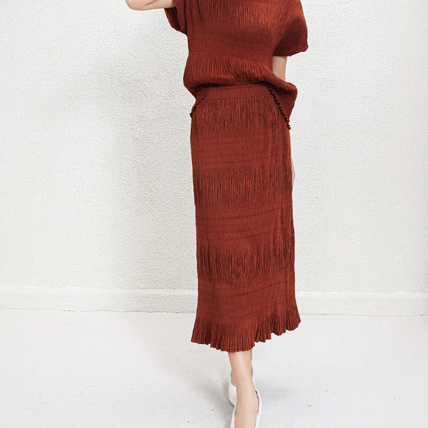 Women's Skirts 2025 Latest Designs Long Skirts for Women Casual Pleated Design High Quality Skirts for Ladies