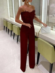 Women Sexy Jumpsuit Breast Wrap