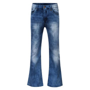 Denim Fashion Pants Distressed Straight Trouser Flare Jeans Loose Long Casual Trousers Sport Jogger Men Clothing Sweatpants