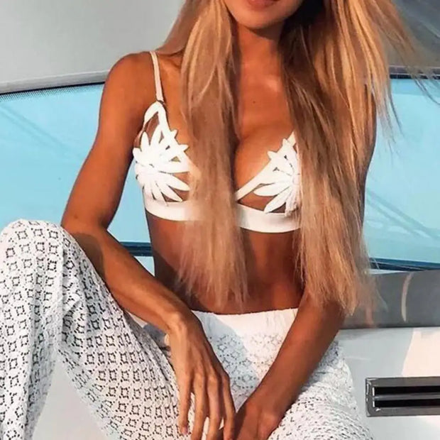 Floral Cutout Bikini - Breathable Summer Set