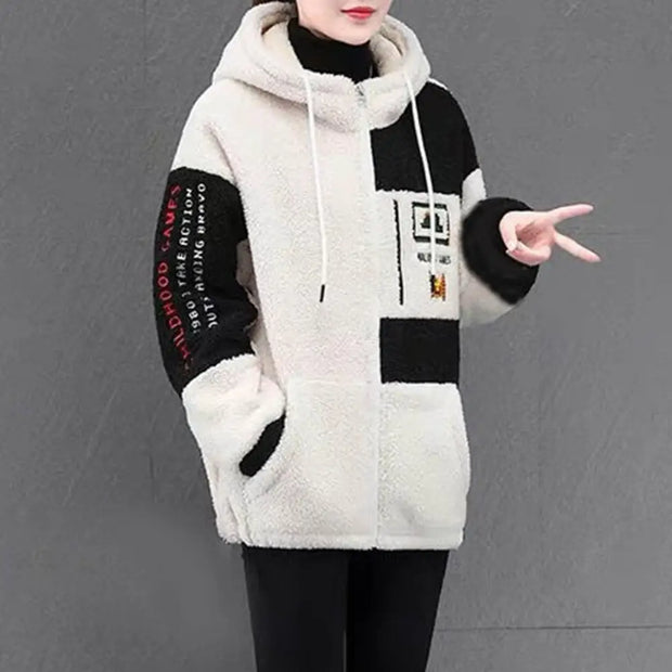 Winter Fashion Women's Coat New Casual Hooded Zipper
