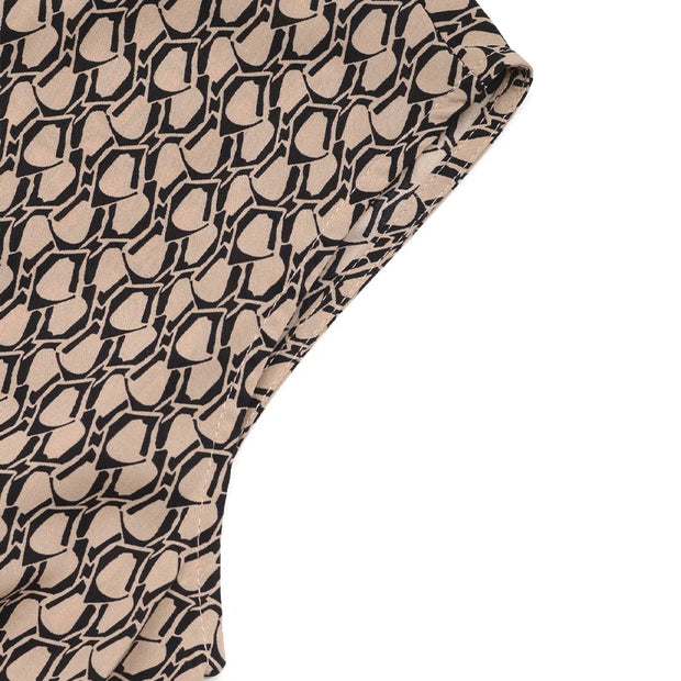 Boho Print Sleeveless Tie-Waist Jumpsuit