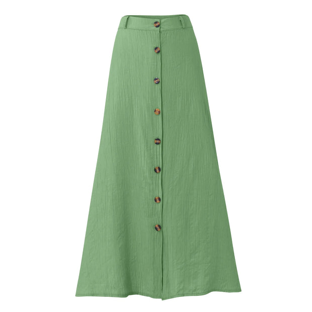 Casual Chic Button-Down Midi Skirt