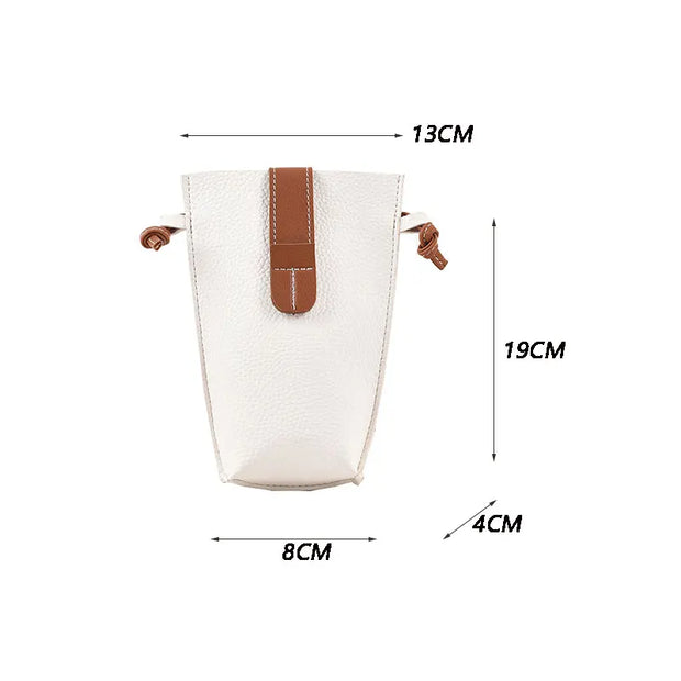 Women's Mobile Phone Bag Female Messenger Shoulder Bags Crossbody Retro PU Leather Bags Mini Handbags New Girls Purse Designer