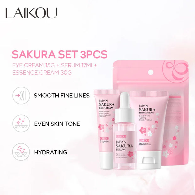 3pcs/set  Vitamin C 24K Golden Sakura Skin Care Sets