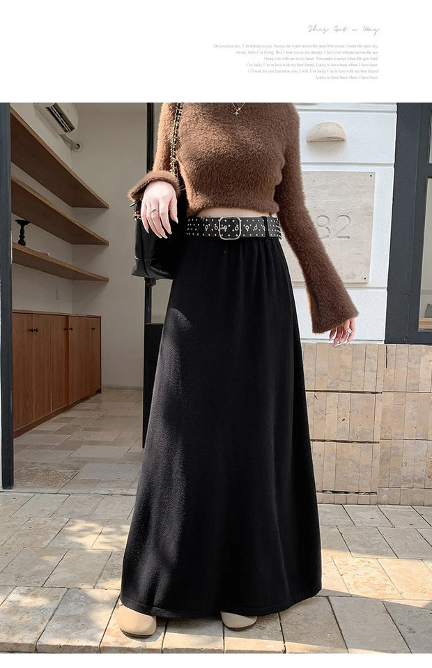 Cozy Knit Maxi Skirt