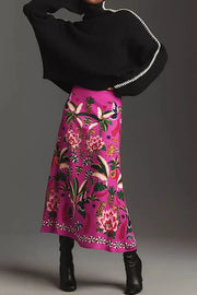 Streetwear Ladies Vintage Floral Skirt