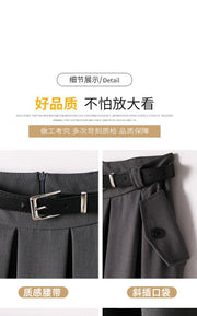 Elegant Casual Pleated Maxi Skirt