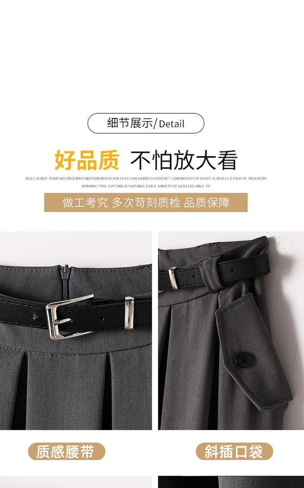 Elegant Casual Pleated Maxi Skirt