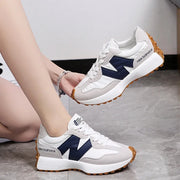 Trendy Luxe Running Sneakers - Neutral Tones