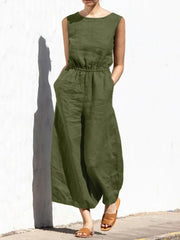 Jumpsuits for Women  Summer Solid Sleeveless