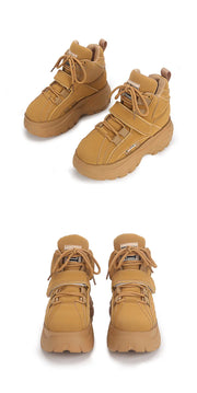 Chunky Platform Sneakers with Hidden Heel Lift
