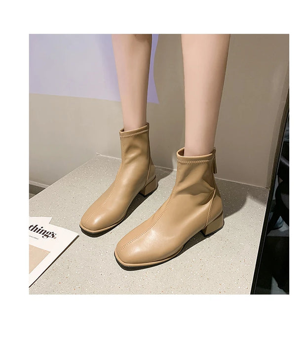Modern Block Heel Boots - Autumn/Winter