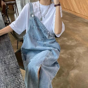 Spring Summer Denim Overall Dress Women