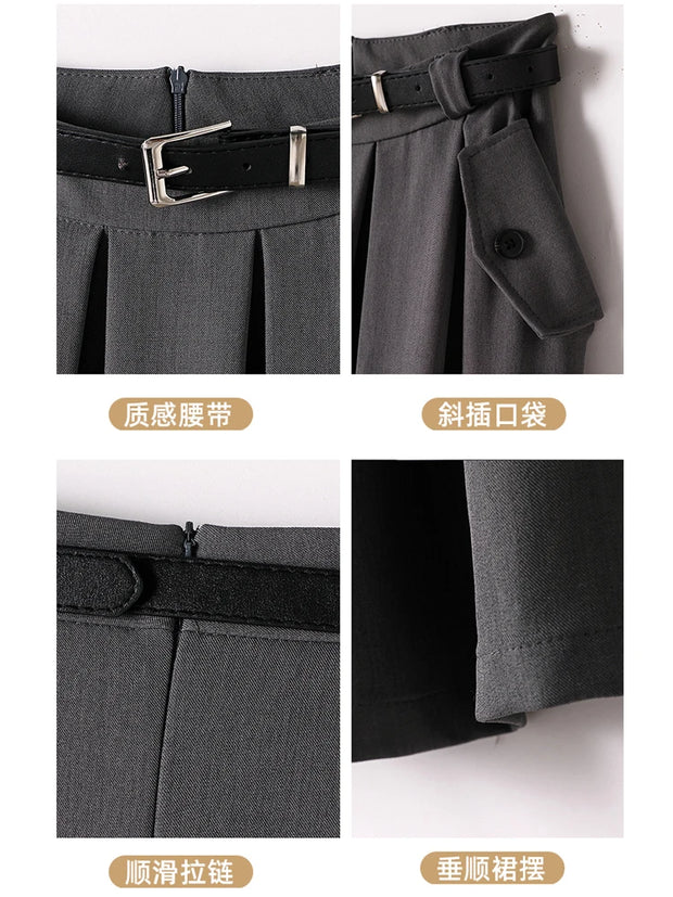Elegant Casual Pleated Maxi Skirt