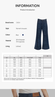 Women Pants Sets Denim Flared Trousers Fashion