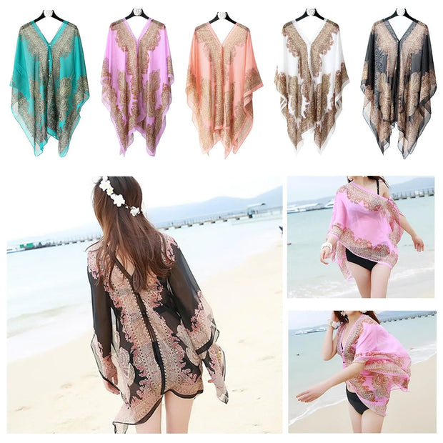 Lightweight Boho Beach Shawl Wrap
